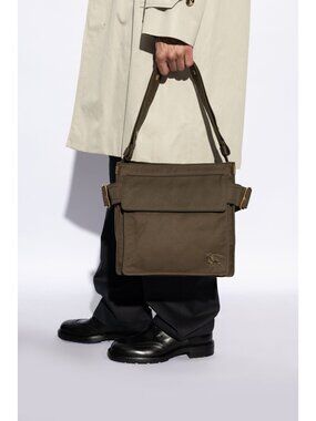 NWT Burberry Trench Military Tote Shopper Bag Green Size Small